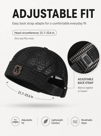 Lightweight Netting Beanie Breathable Cuffed Skull Cap for Summer Runs