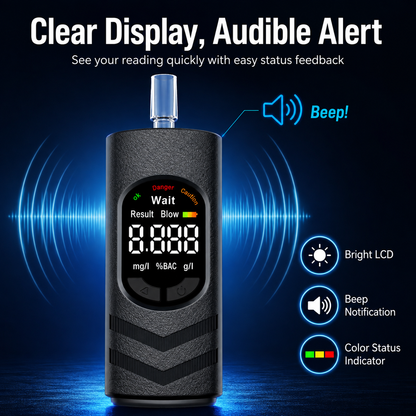 Rechargeable Digital Alcohol Tester with Voice Broadcast