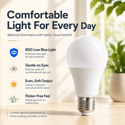 Rechargeable Emergency LED Light Bulb 60W Equivalent E26 Battery Backup Bulb for Power Outages & Camping