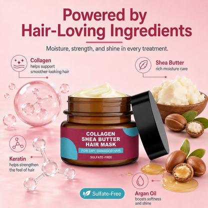 Keratin Repair Hair Mask Deep Hydration for Softer, Smoother & Shinier Hair