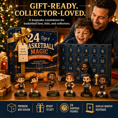 24 Days of Basketball Magic Advent Calendar | 24 Collectible Basketball Figures