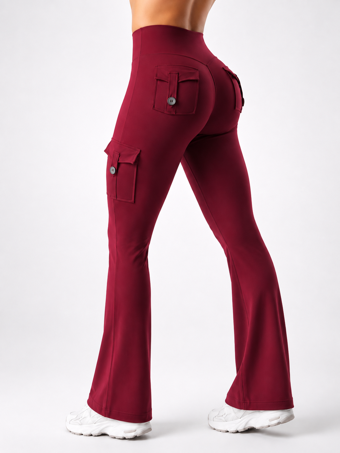 Women's High-Waisted Cargo Pocket Workout Leggings