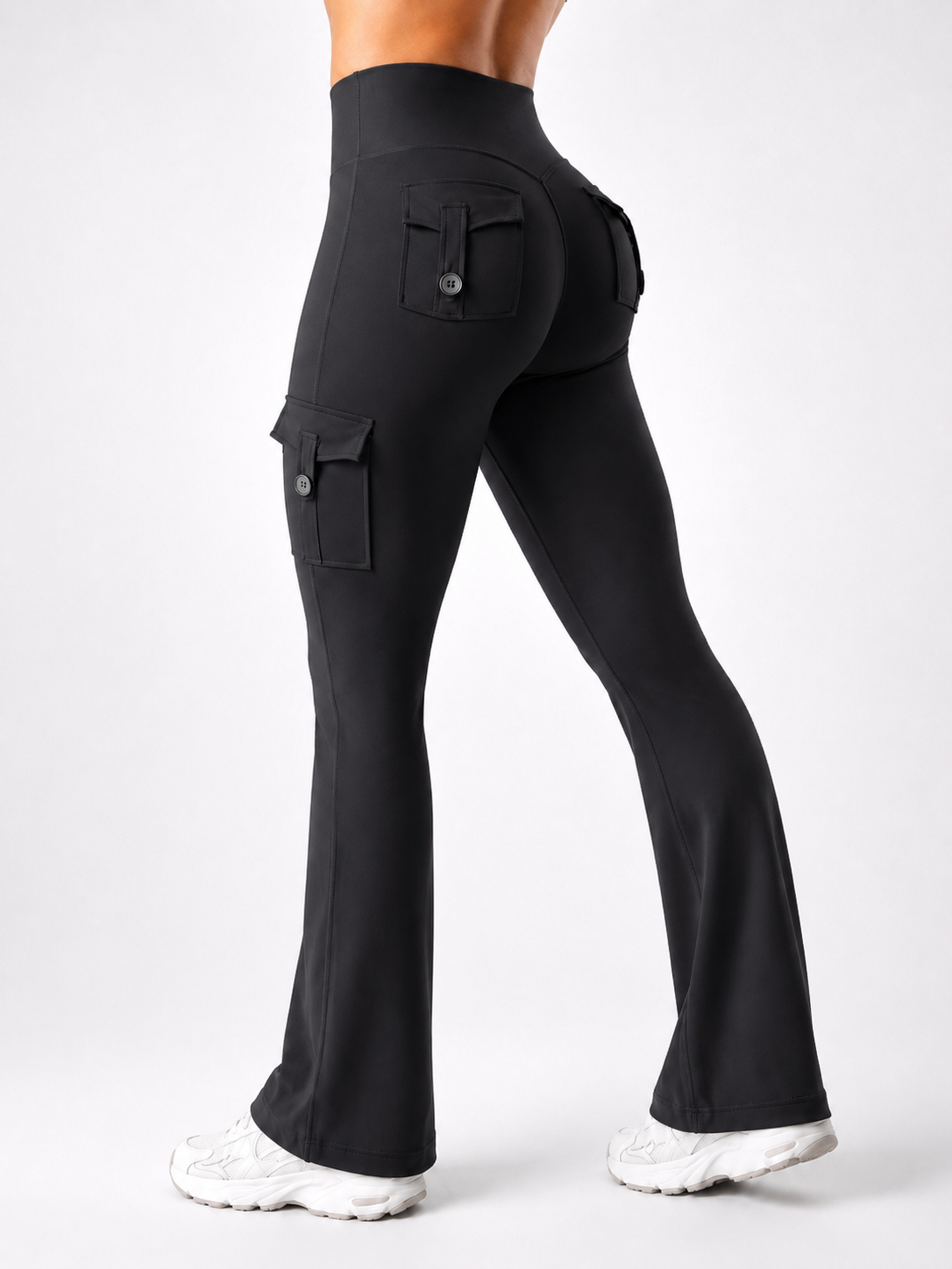 Women's High-Waisted Cargo Pocket Workout Leggings