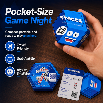STACCS The Card Game with 3D Energy | Fast-Paced Stacking Strategy Party Game for Family & Adults Ages 8+