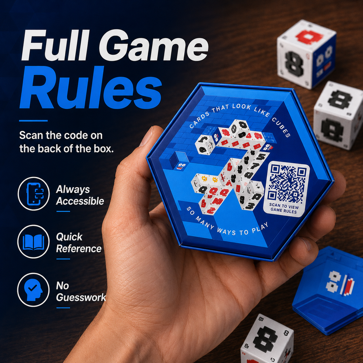 STACCS The Card Game with 3D Energy | Fast-Paced Stacking Strategy Party Game for Family & Adults Ages 8+