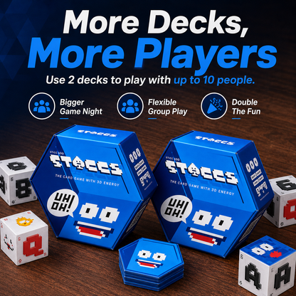 STACCS The Card Game with 3D Energy | Fast-Paced Stacking Strategy Party Game for Family & Adults Ages 8+