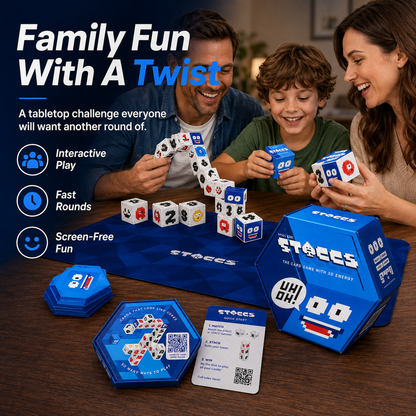 STACCS The Card Game with 3D Energy | Fast-Paced Stacking Strategy Party Game for Family & Adults Ages 8+