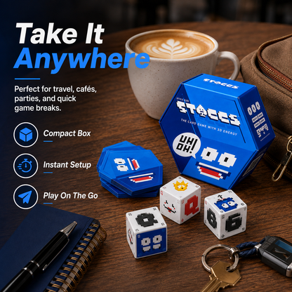 STACCS The Card Game with 3D Energy | Fast-Paced Stacking Strategy Party Game for Family & Adults Ages 8+