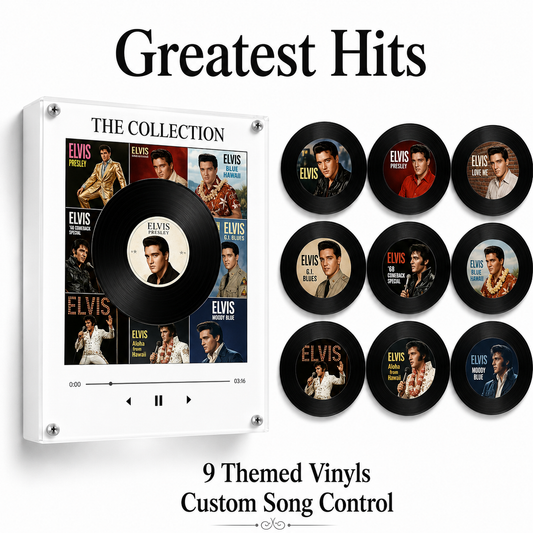 MagnetTunes Retro Vinyl Music Player Magnetic NFC Record Album Display & Wireless Speaker Decor[ ]