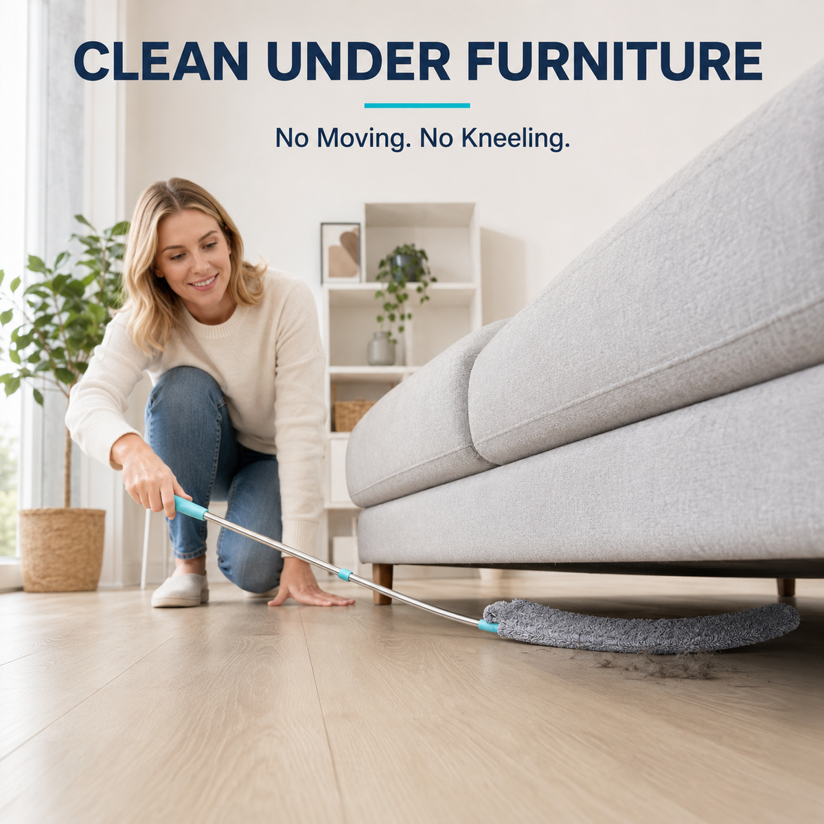 Flexible Microfiber Gap Duster | Bendable Dust Cleaner for Under Furniture, Beds, Sofas & Appliances