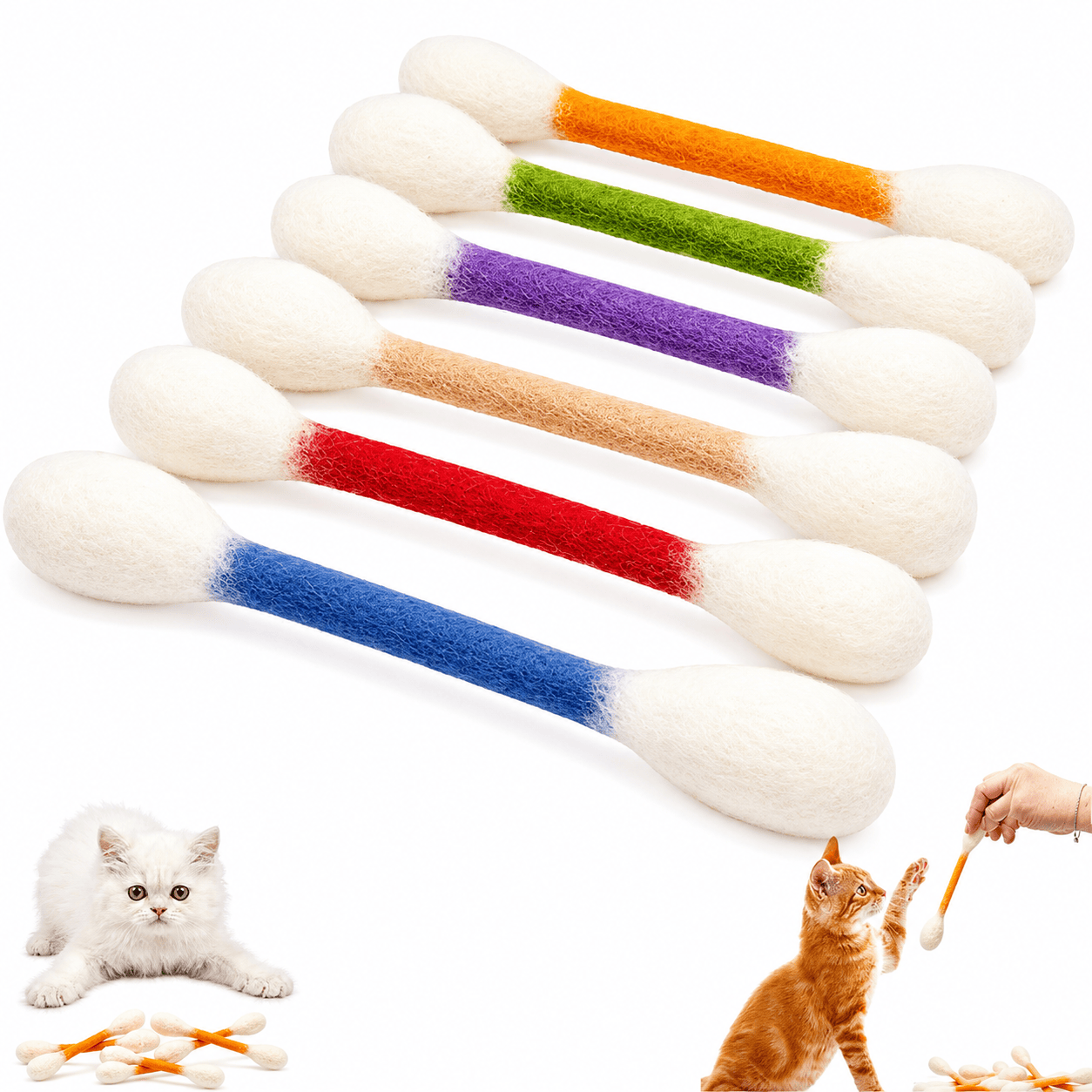 Cotton Catnip Swab Toys
