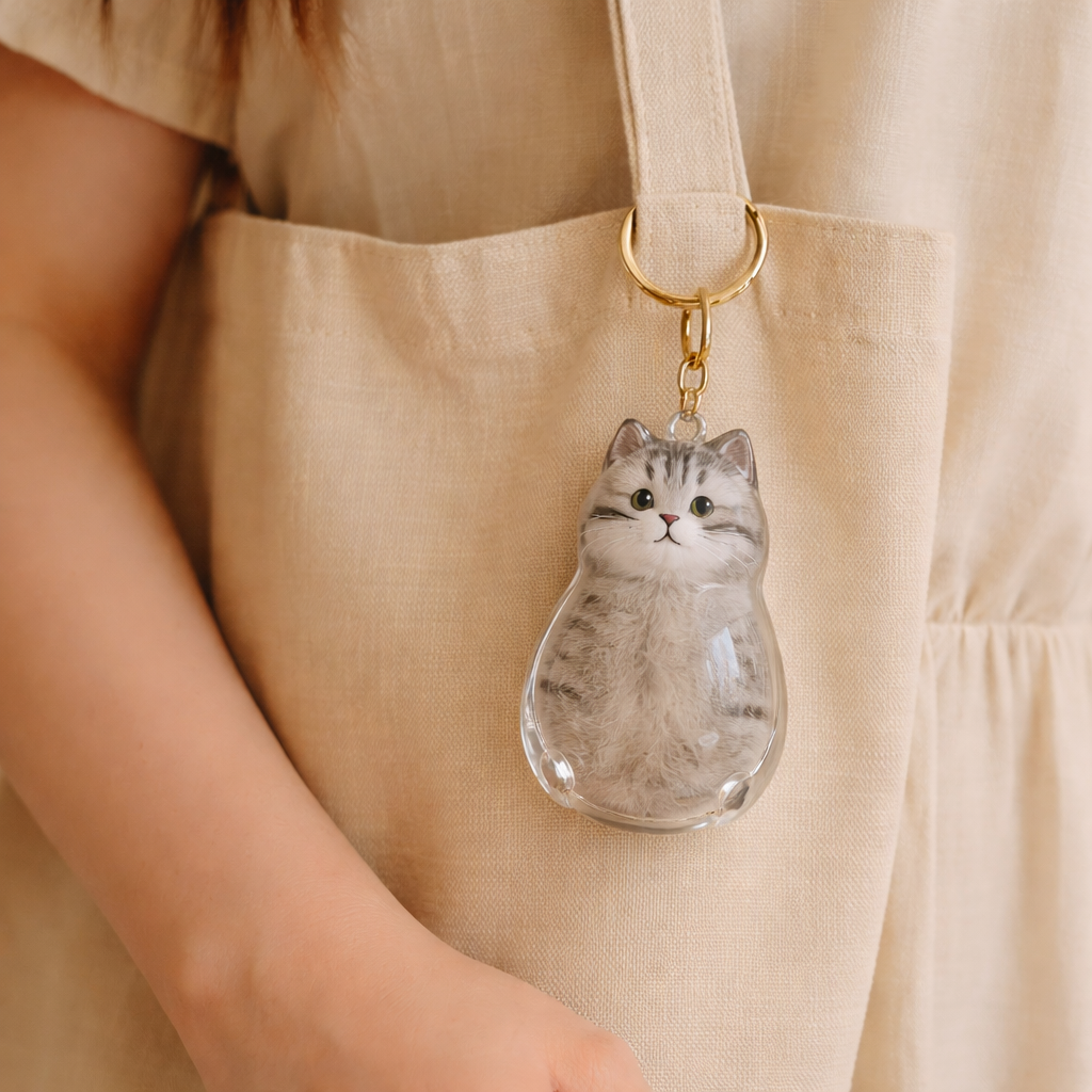 Pet Hair Keepsake Keychains
