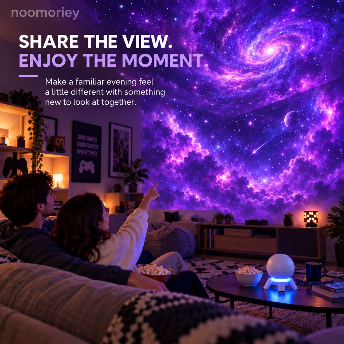 Pixel Fantasy Scene Projector Ambient Decor for Gaming Rooms