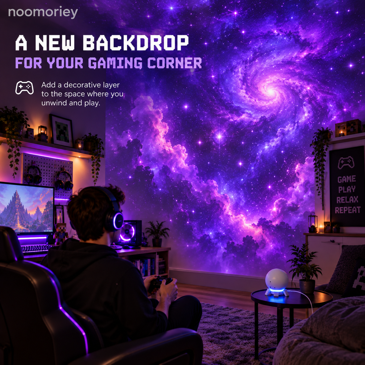 Pixel Fantasy Scene Projector Ambient Decor for Gaming Rooms