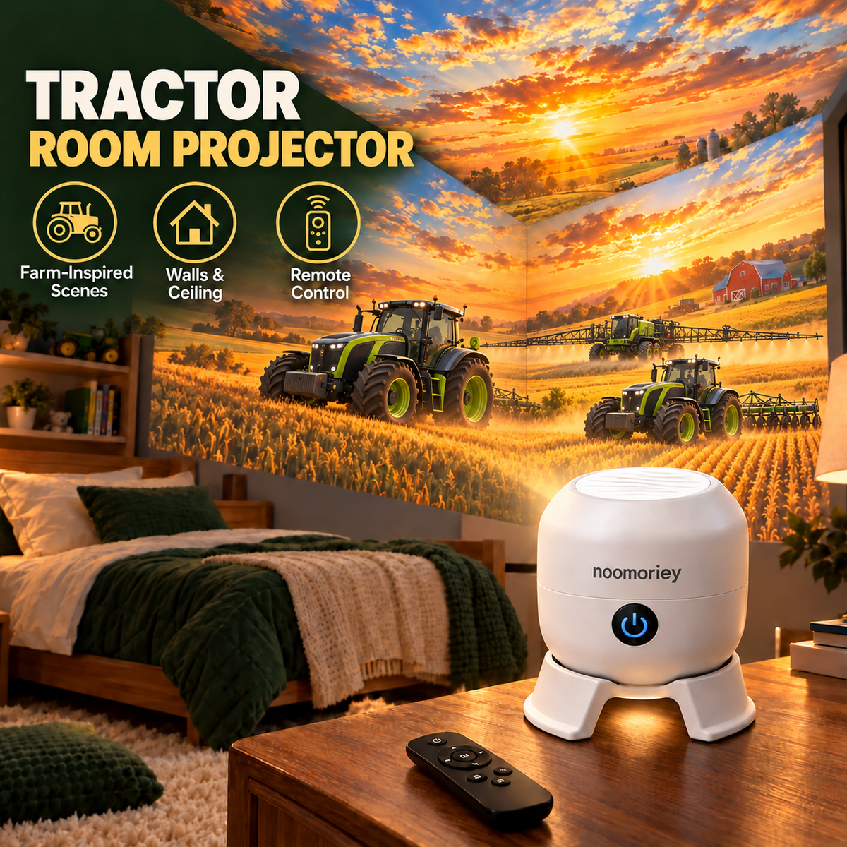 Turn Any Room Into a Giant Farm Adventure! Tractor Projector