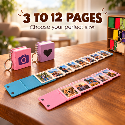 Personalized Mini Photo Book | Custom Memory Keepsake & Keychain