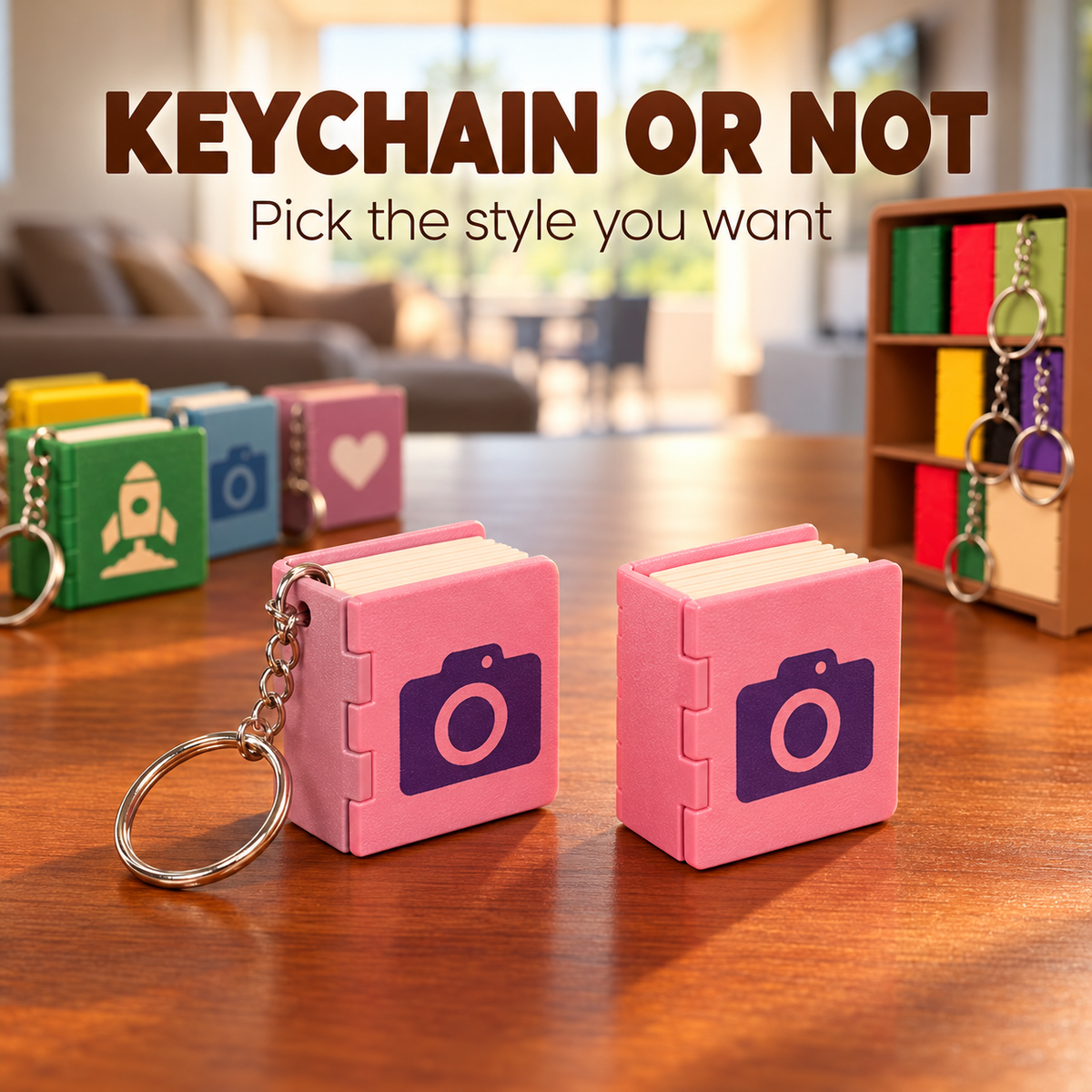 Personalized Mini Photo Book | Custom Memory Keepsake & Keychain