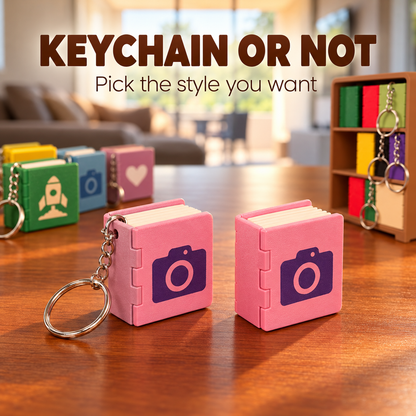 Personalized Mini Photo Book | Custom Memory Keepsake & Keychain