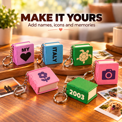 Personalized Mini Photo Book Keychain Carry Your Favorite Memories Everywhere