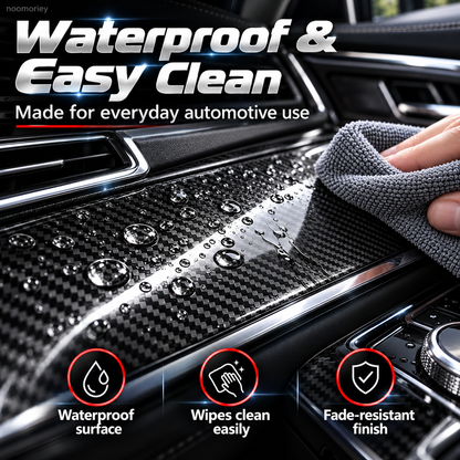 6D Gloss Carbon Fiber Vinyl Wrap Self-Adhesive Waterproof Car Interior & Exterior Trim Film!