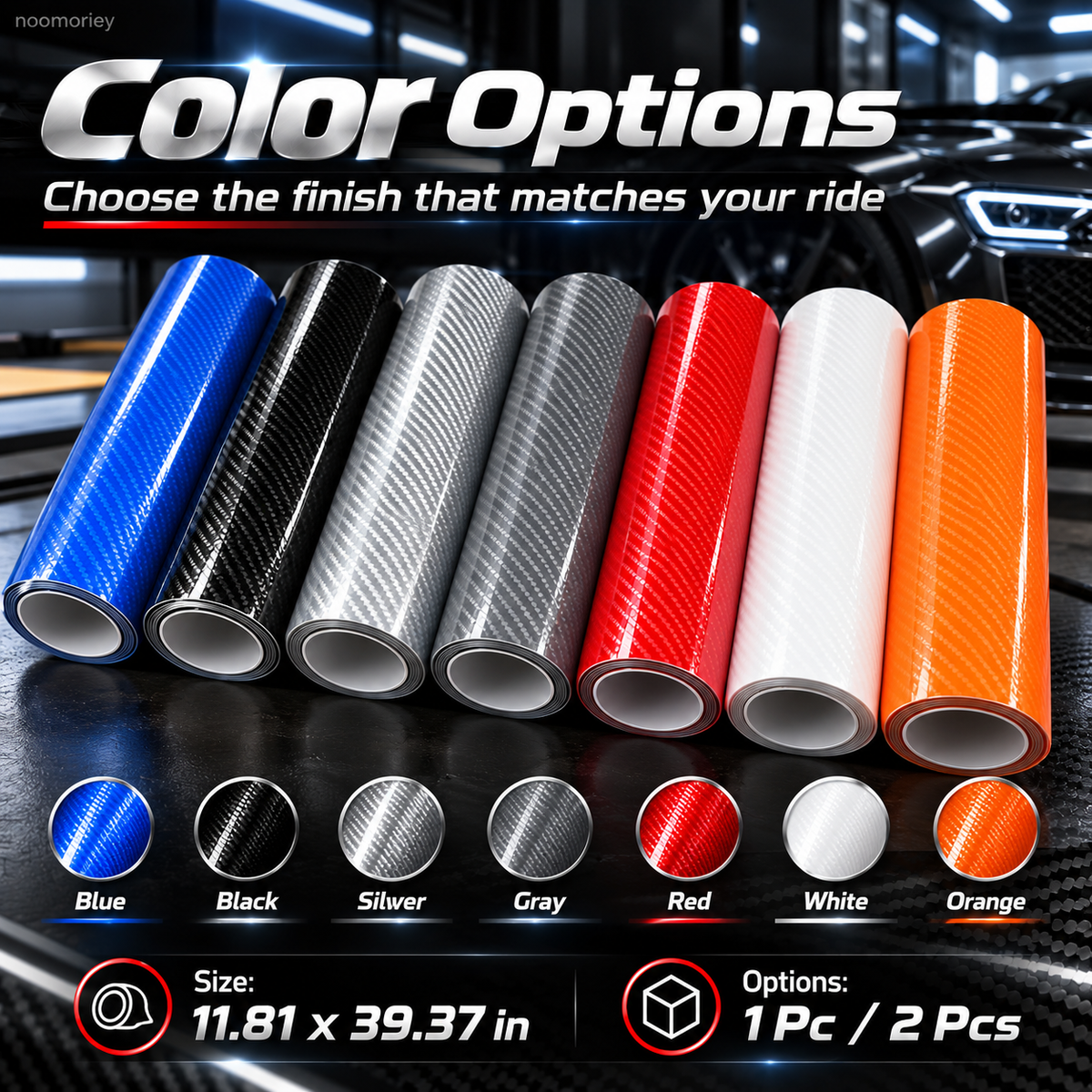 6D Gloss Carbon Fiber Vinyl Wrap Self-Adhesive Waterproof Car Interior & Exterior Trim Film!