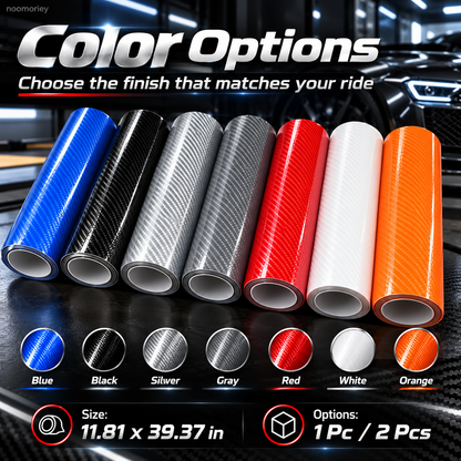 6D Gloss Carbon Fiber Vinyl Wrap Self-Adhesive Waterproof Car Interior & Exterior Trim Film!