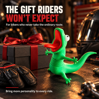 Funny Wobbling Spring Lizard Motorcycle Decoration Moving Rider Companion Gift