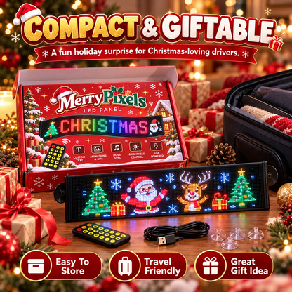 Animated Christmas LED Rear Window Panel App Controlled Car Display