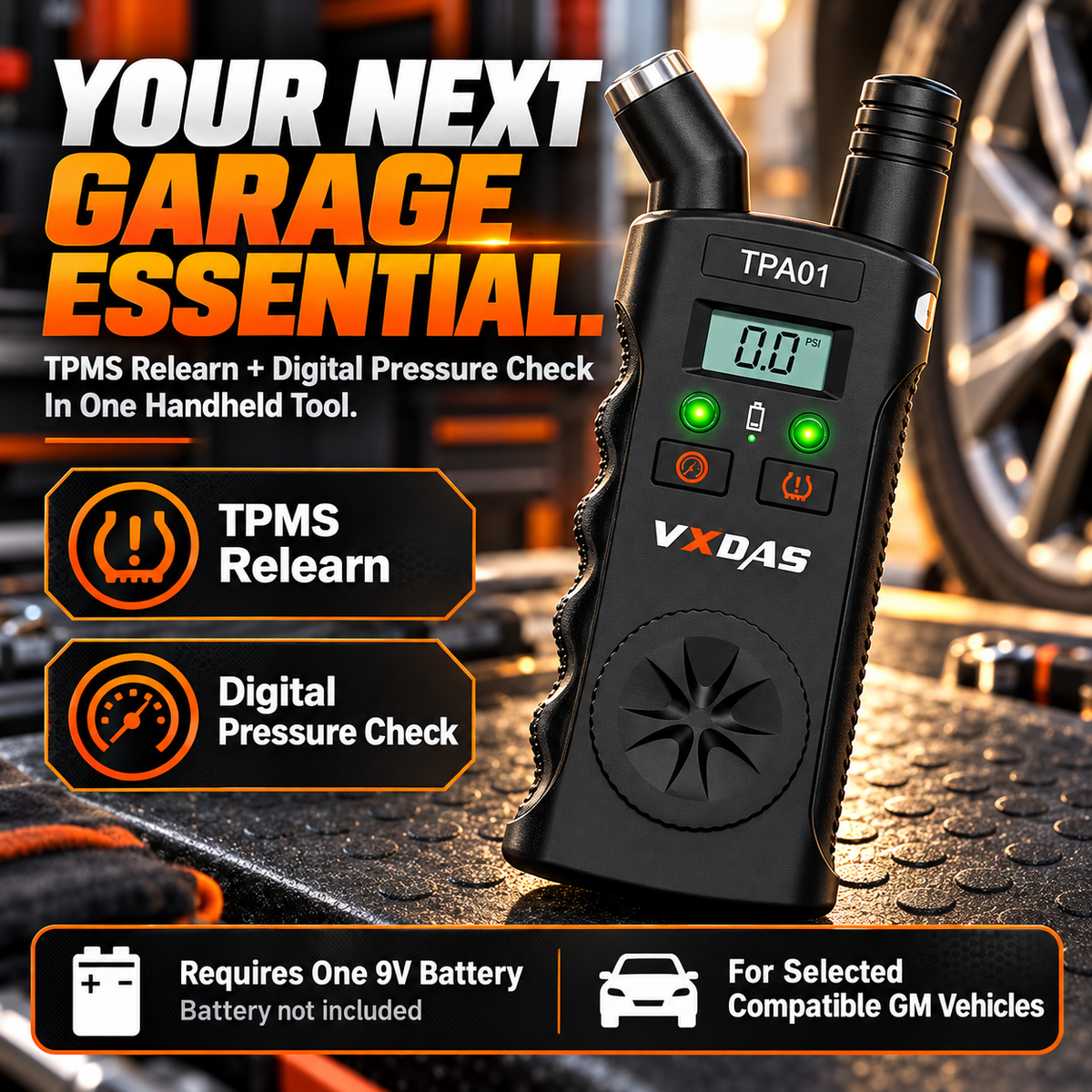 2-in-1 TPMS Relearn Tool with Digital Tire Pressure Check