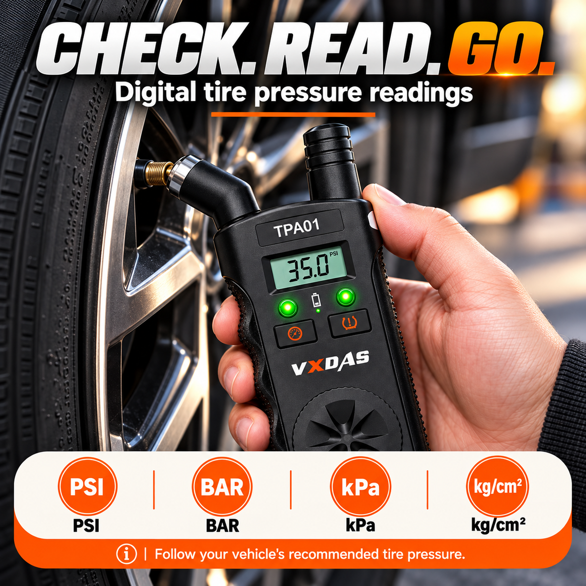 2-in-1 TPMS Relearn Tool with Digital Tire Pressure Check