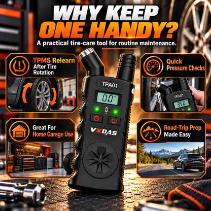 2-in-1 TPMS Relearn Tool with Digital Tire Pressure Check