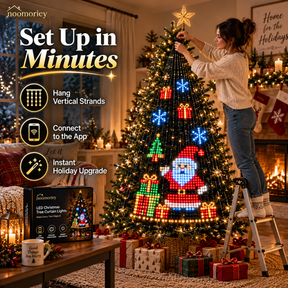 Smart LED Christmas Tree Lights DIY Holiday Patterns App Control Decoration