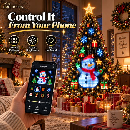 Smart LED Christmas Tree Lights DIY Holiday Patterns App Control Decoration