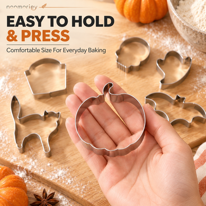 6 PCS Christmas & Halloween Stainless Steel Cookie Cutters – DIY Baking Mold Set！！！