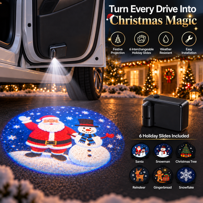 Christmas Magic Car Door Projector 6 Festive Projection Slides
