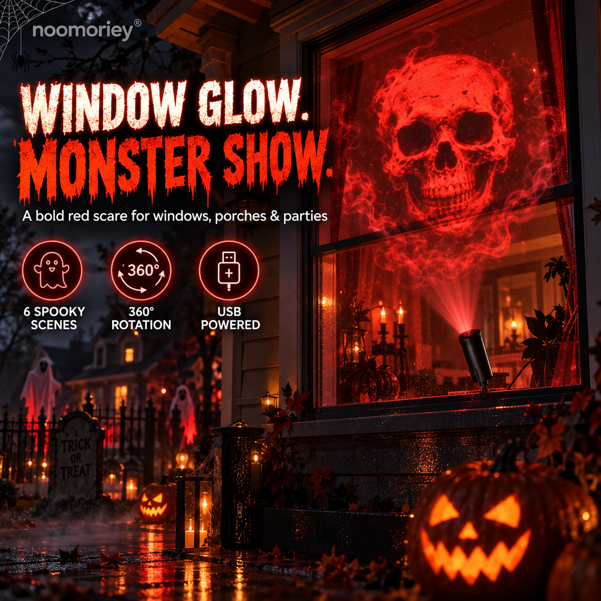 HD Halloween Scene Projector 6 Spooky HD Projections, Pick Your Perfect Display