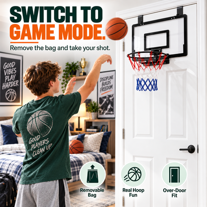 2-in-1 Basketball Hoop Laundry Hamper
