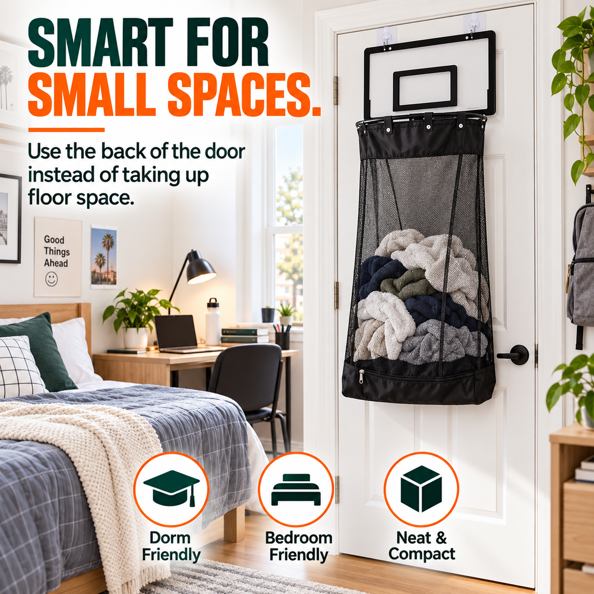 2-in-1 Basketball Hoop Laundry Hamper