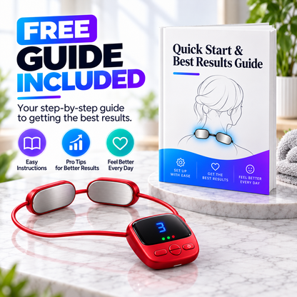 Mini Necklace-Style Neck Massager 4 Modes, 9 Intensity Levels, 3 Heat Settings, Smart Dual-Pulse Pendant Design!