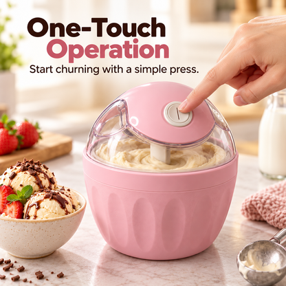 Mini Homemade Ice Cream Maker One-Touch Dessert Night Essential