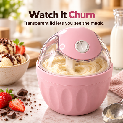 Mini Homemade Ice Cream Maker One-Touch Dessert Night Essential