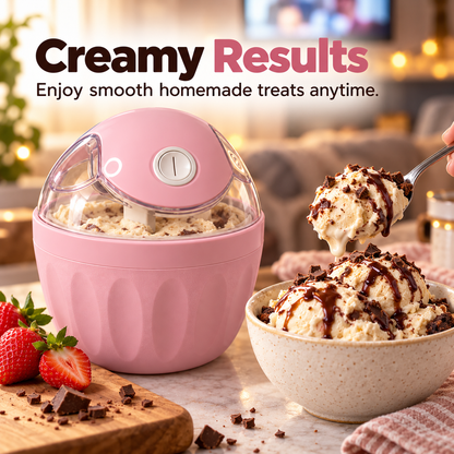 Mini Homemade Ice Cream Maker One-Touch Dessert Night Essential