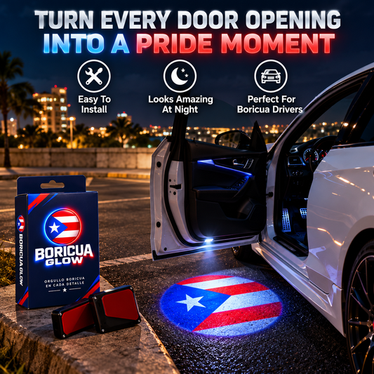 Universal Flag Projection Door Light Unique Car Upgrade Gift For Drivers