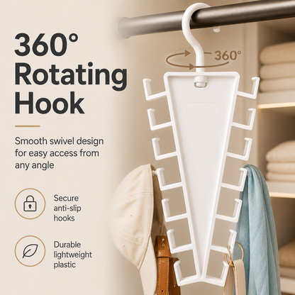 12-Hook V-Shaped Closet Organizer Save Space & Organize More