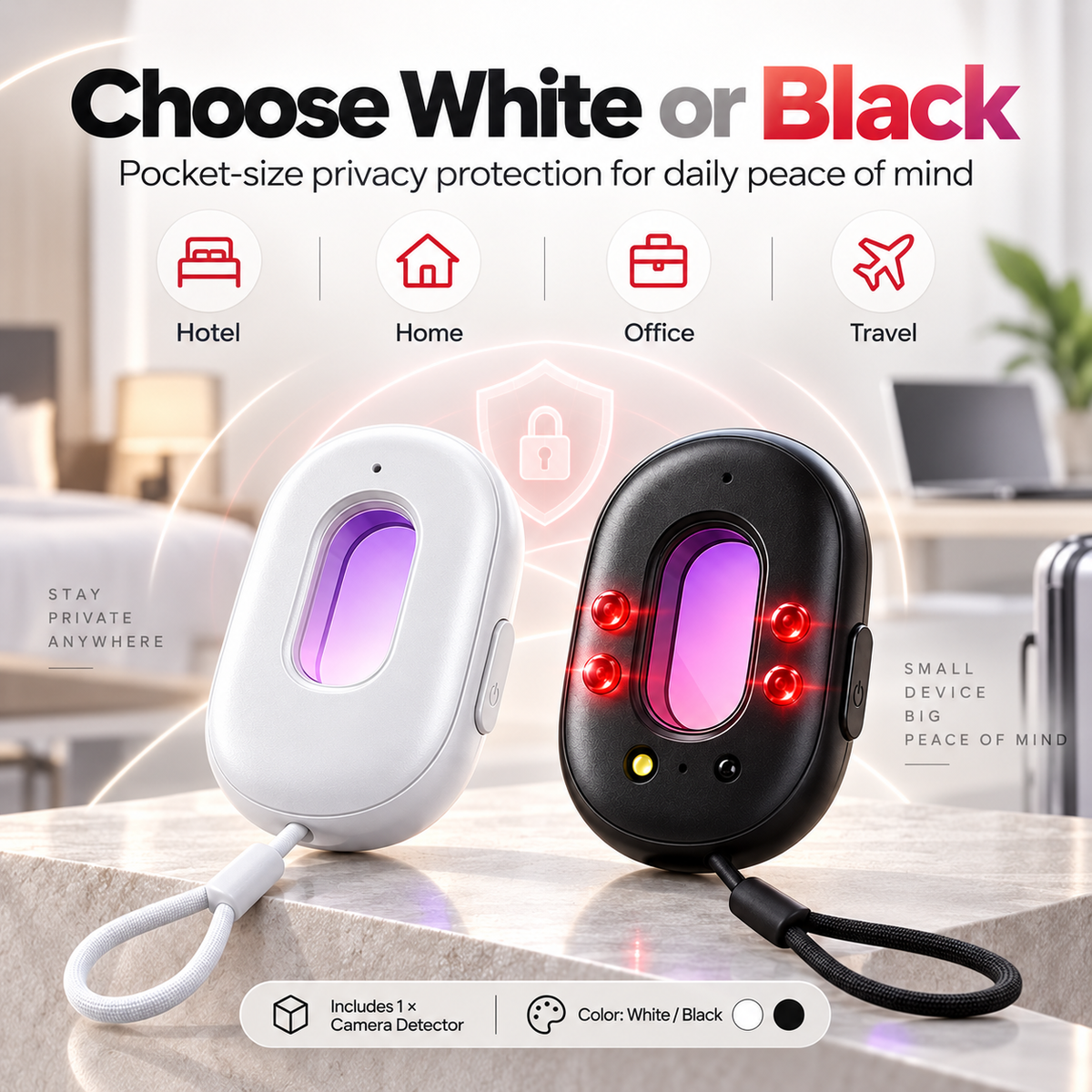 Compact Infrared Camera Detector Protect Your Privacy Anywhere