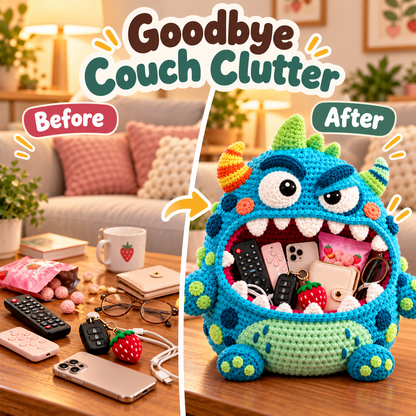 DIY Crochet Monster Storage Basket Kit | 6 Ugly-Cute Designs