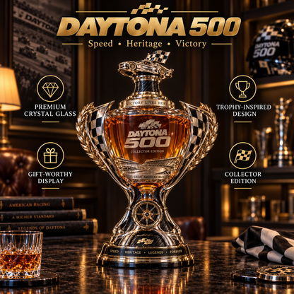 Daytona 500 Racing Legacy Trophy Whiskey Decanter Collector s Edition