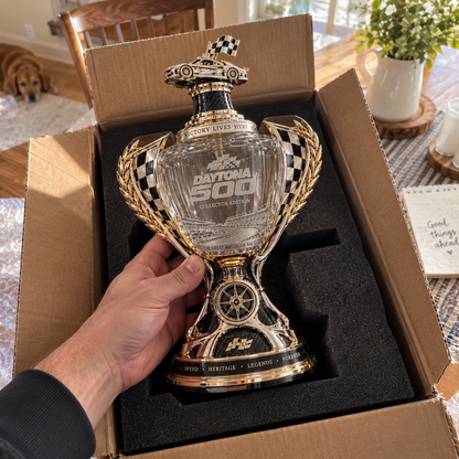 Daytona 500 Racing Legacy Trophy Whiskey Decanter Collector s Edition