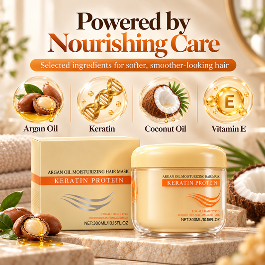 Keratin & Argan Oil Hair Mask for Dry, Damaged Hair 300ml