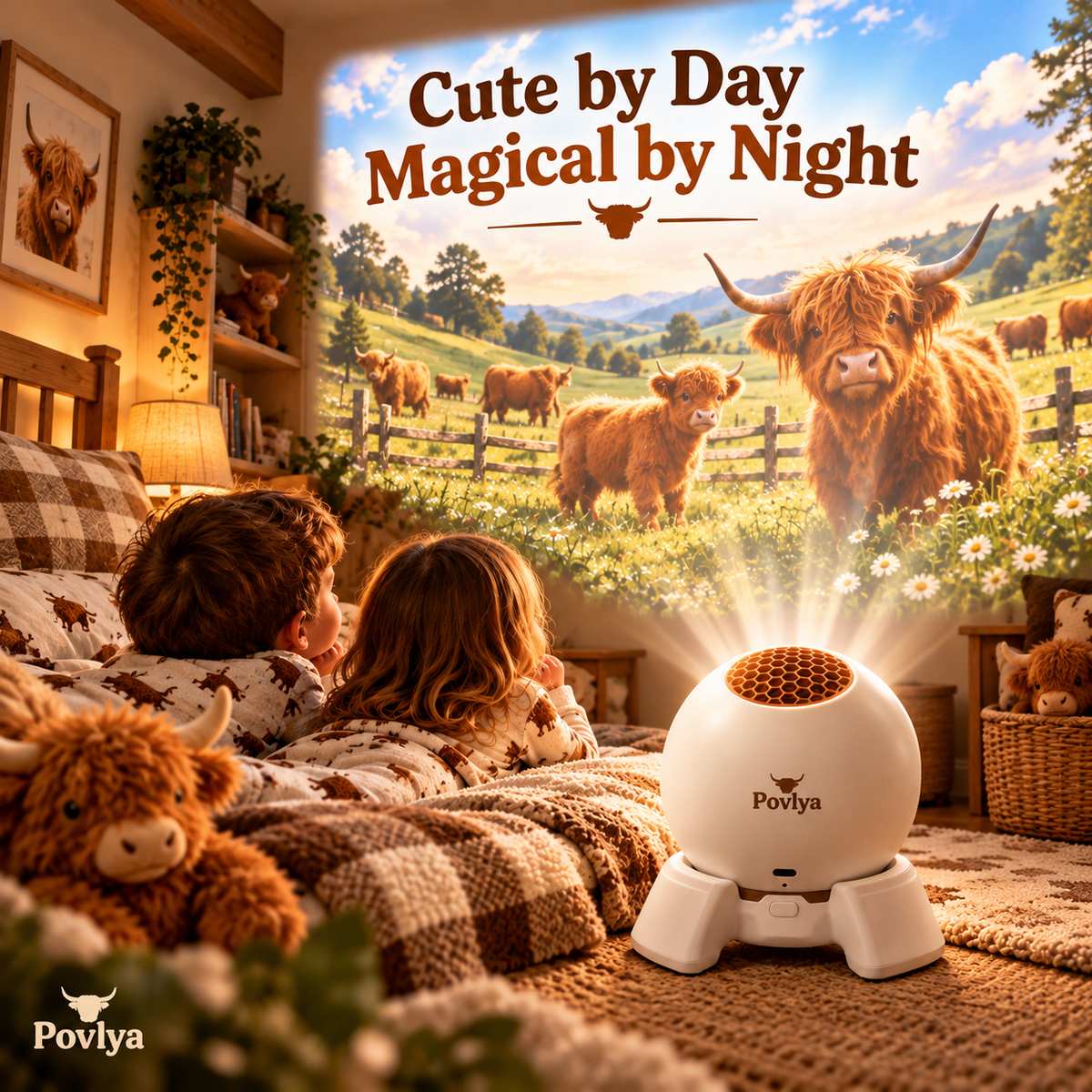 Highland Cow Farm Projector Bring Country Charm Into Your Home